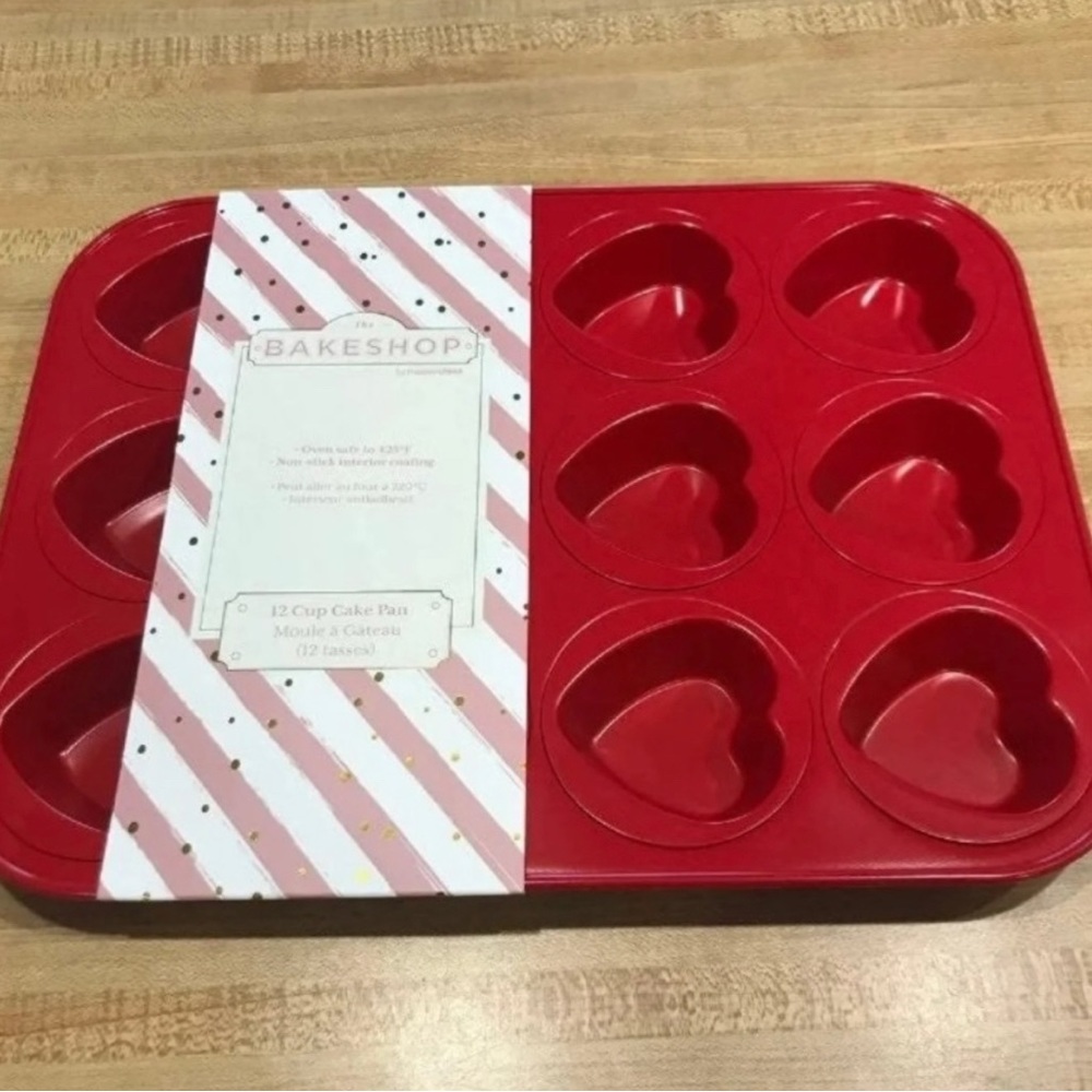 Red Heart Shaped Cupcake Pan Valentine’s Day